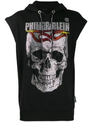 Sudadera con capucha y calavera con cristales Philipp Plein por 750€ -  Compra online AW19 - Devolución gratuita y pago seguro