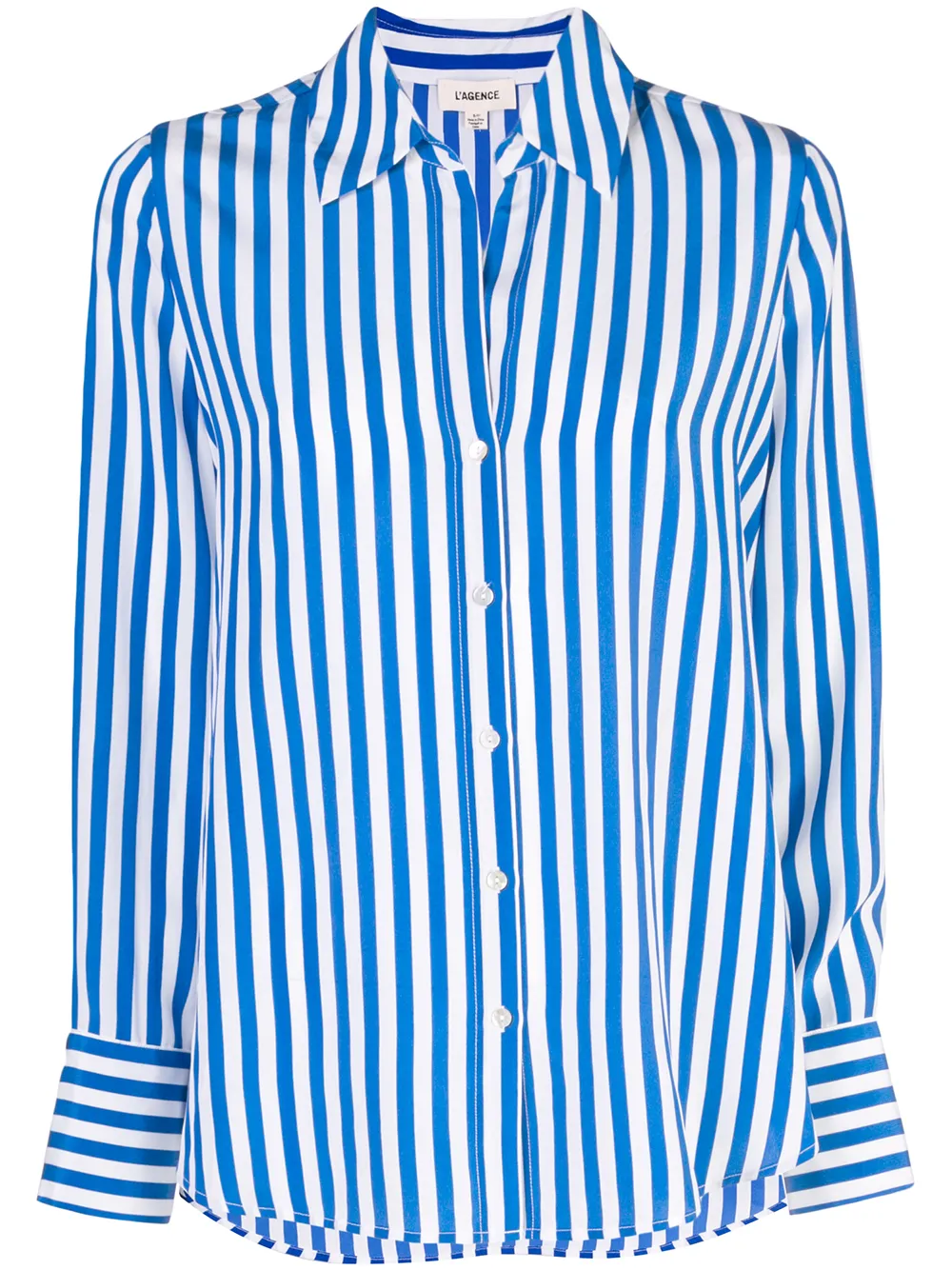 L'agence T-shirts L'AGENCE STRIPED SHIRT - WHITE