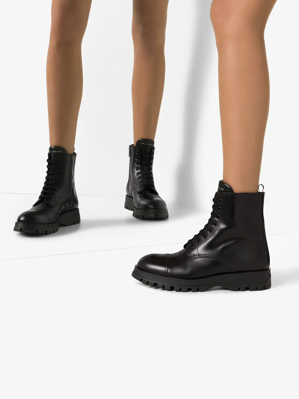 prada lace up boots