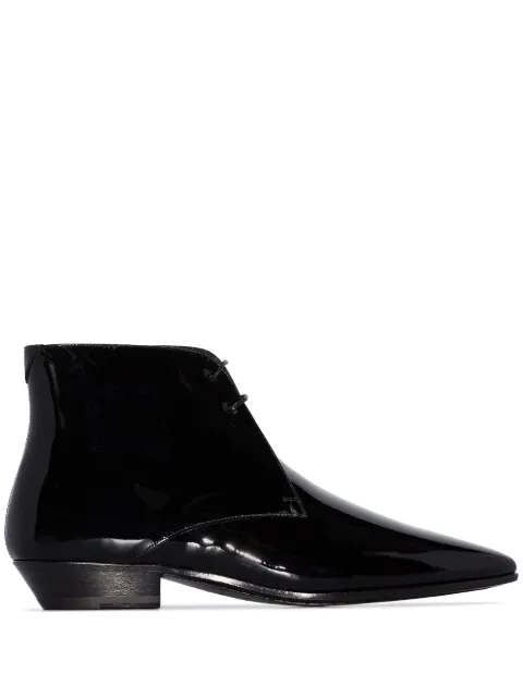 ysl patent leather boots