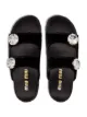 Miu Miu crystal embellished slides
