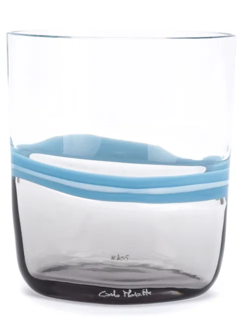 Carlo Moretti vaso con motivo de rayas 
