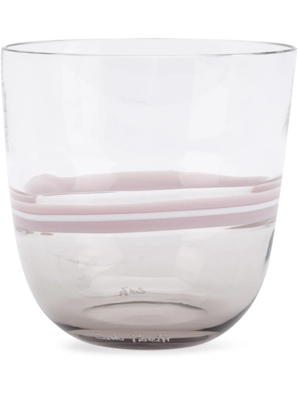 

Carlo Moretti vaso con motivo de rayas - Morado