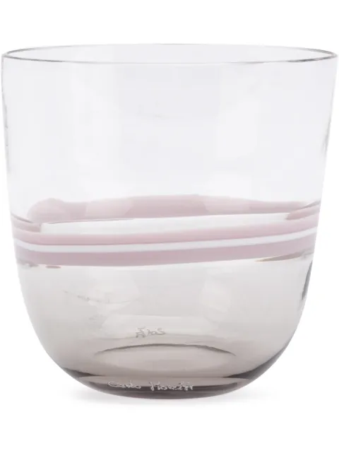 Carlo Moretti vaso con motivo de rayas 