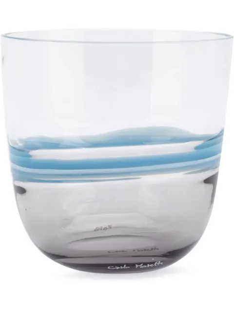 Carlo Moretti vaso con motivo de rayas 