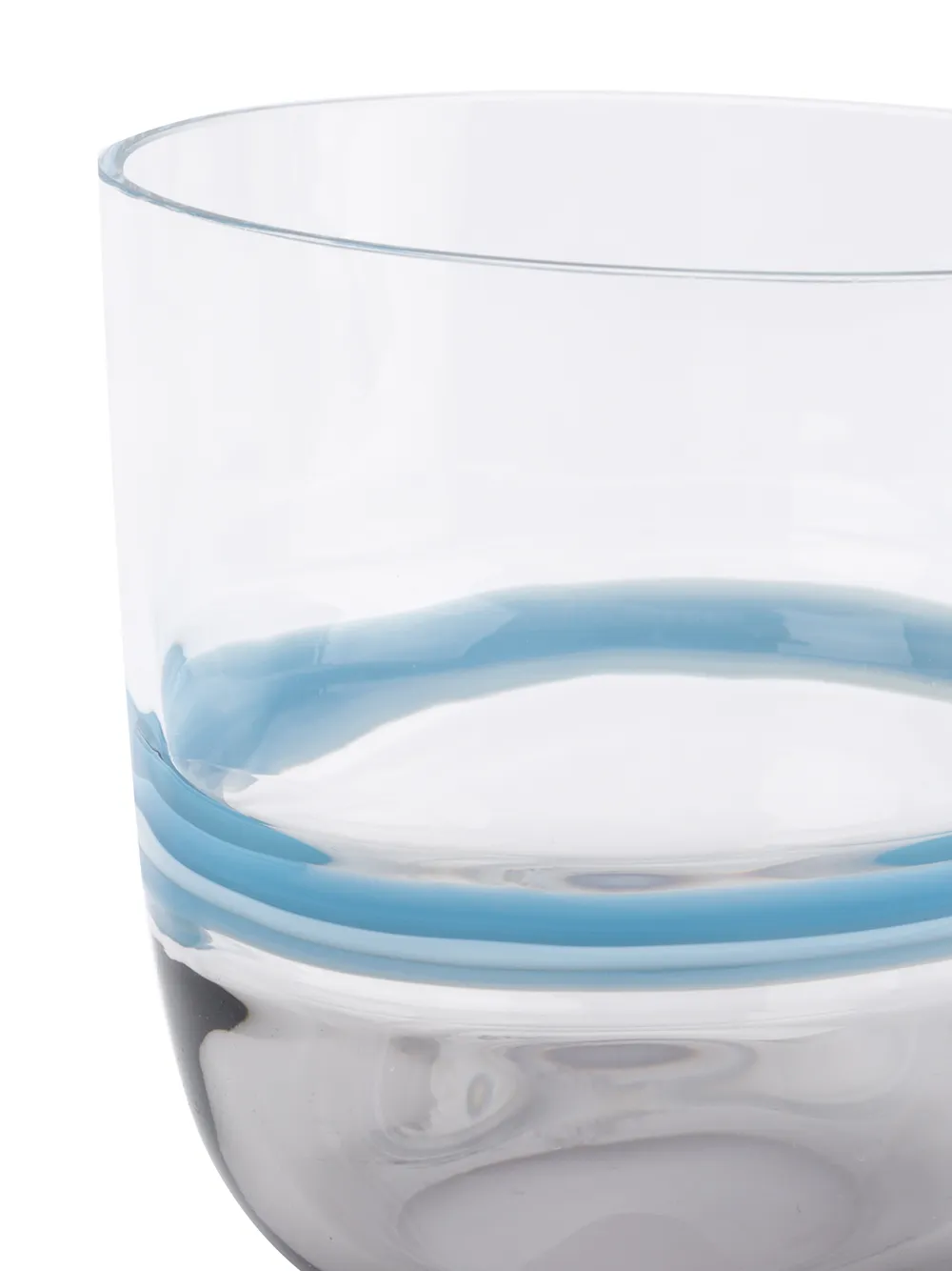Carlo Moretti Striped Glass In Blue