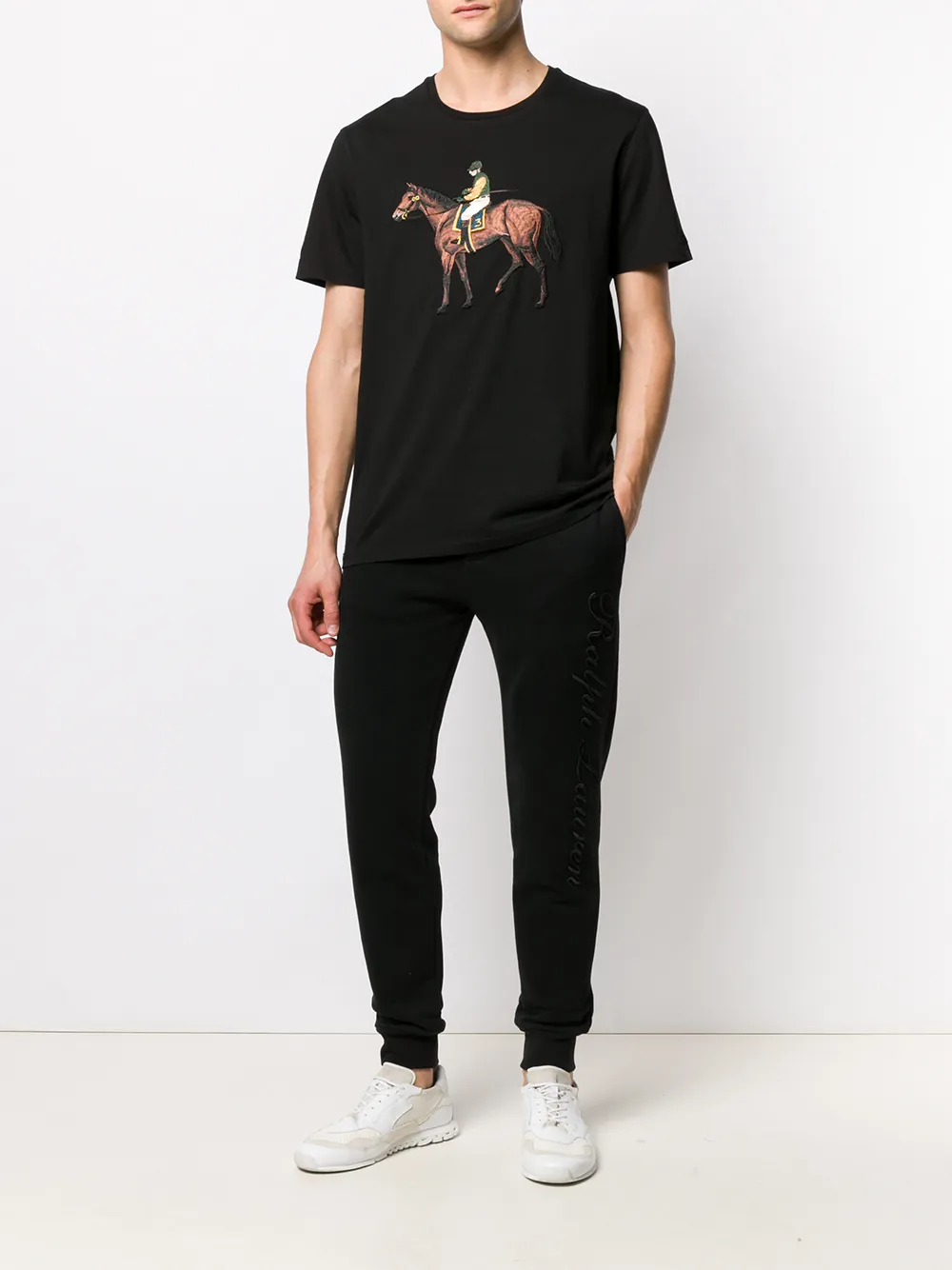 Ralph Lauren Purple Label Joggingbroek met toelopende pijpen - Zwart
