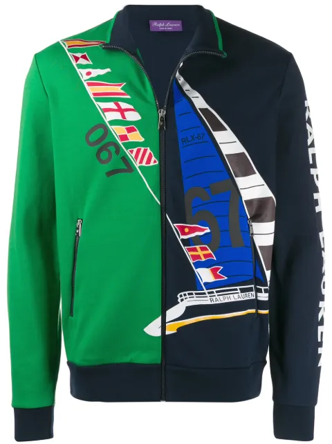 Ralph Lauren Purple Label printed zipped jacket