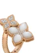 Roberto Coin 18kt gold Princess Flower mother-of-pearl and diamond ring
