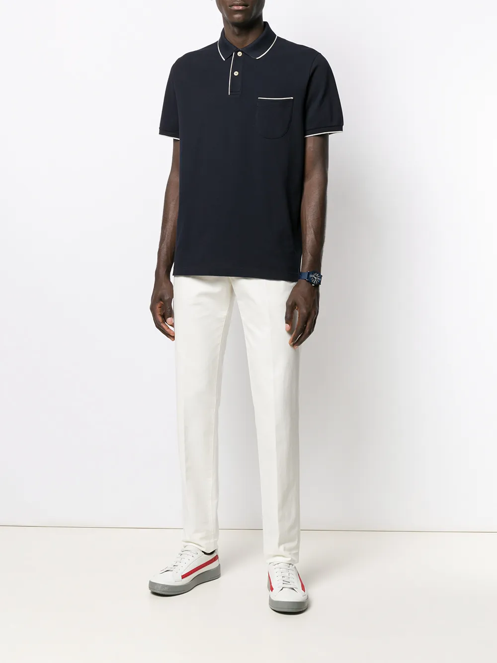 Loro Piana Poloshirt met korte mouwen - Blauw