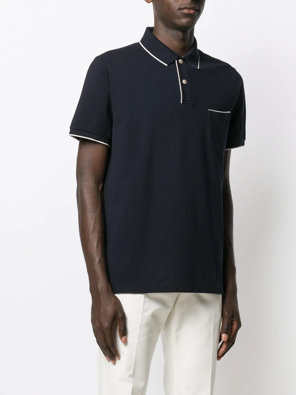 Loro Piana Poloshirt met korte mouwen Blauw