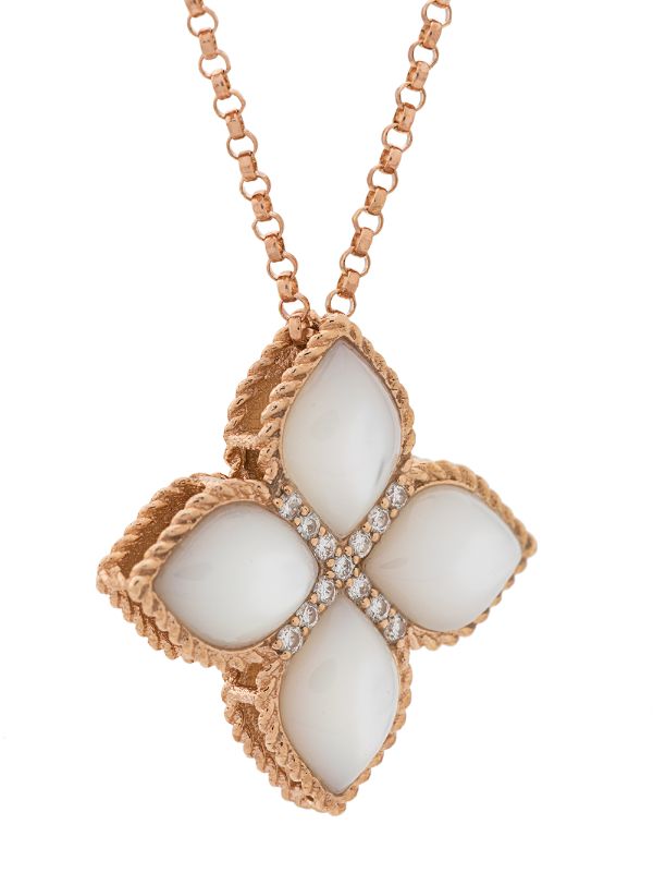 Vintage Louis Vuitton Diamond and Mother of Pearl Necklace at