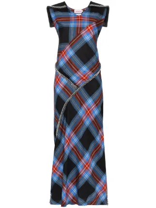 maxi tartan dress