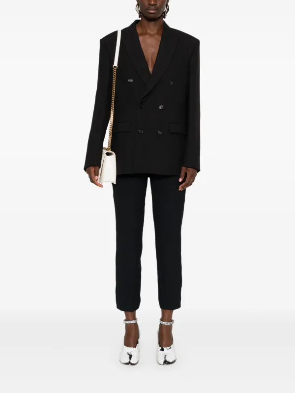Alexander McQueen Crepe Cigarette Trousers | Black | FARFETCH IL