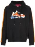 Mostly Heard Rarely Seen 8-Bit Vibrant Wave raglan hoodie - Black