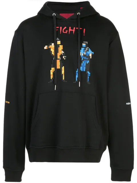 Mostly Heard Rarely Seen 8-Bit Fight! pixelated hoodie