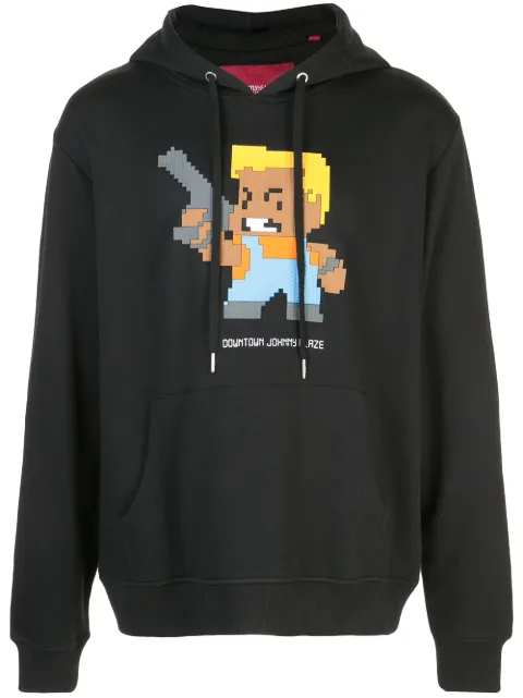 Mostly Heard Rarely Seen 8-Bit Downtown Johnny Blaze pixelated hoodie