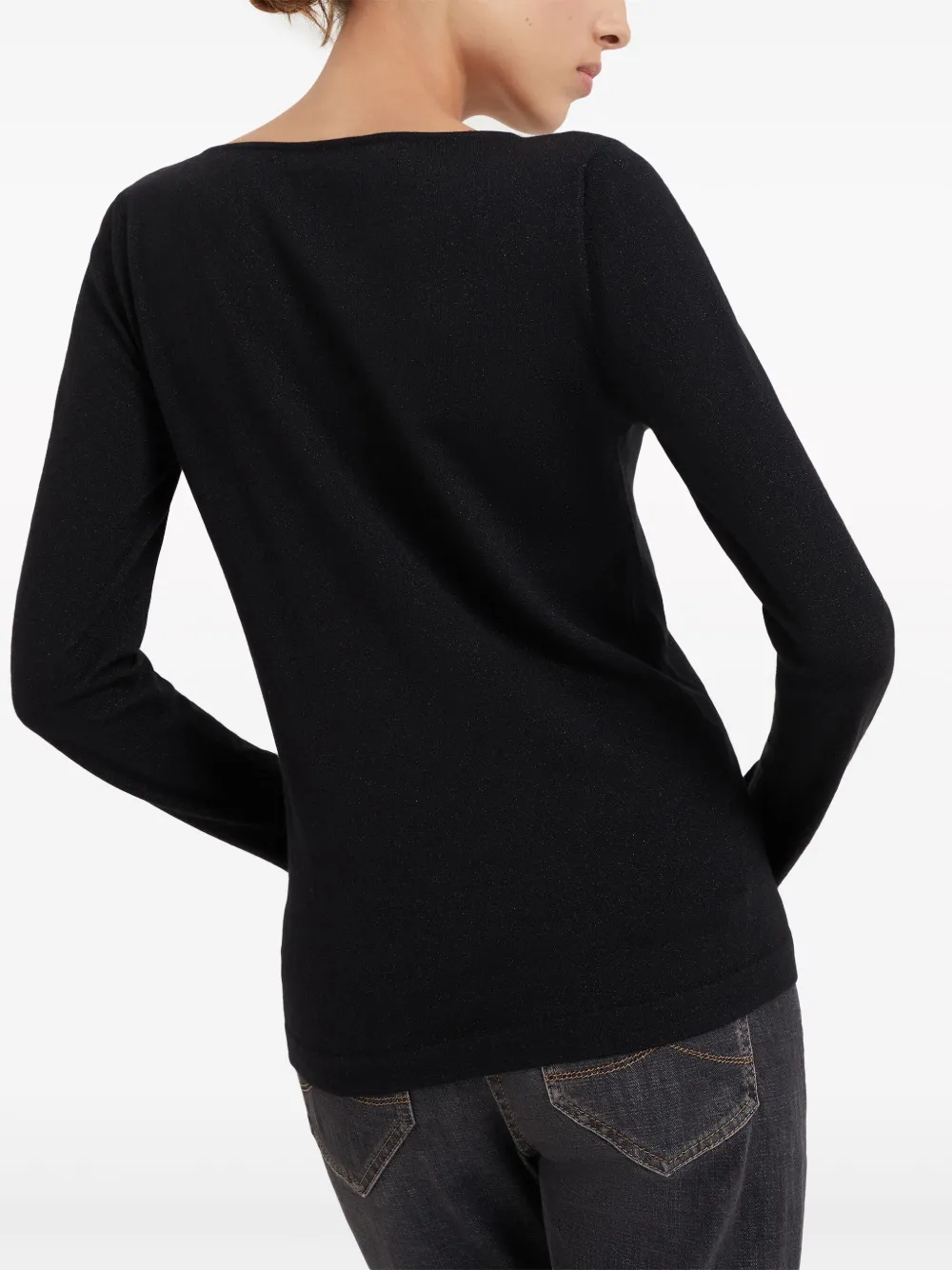 Brunello Cucinelli Round Neck Jumper In Black