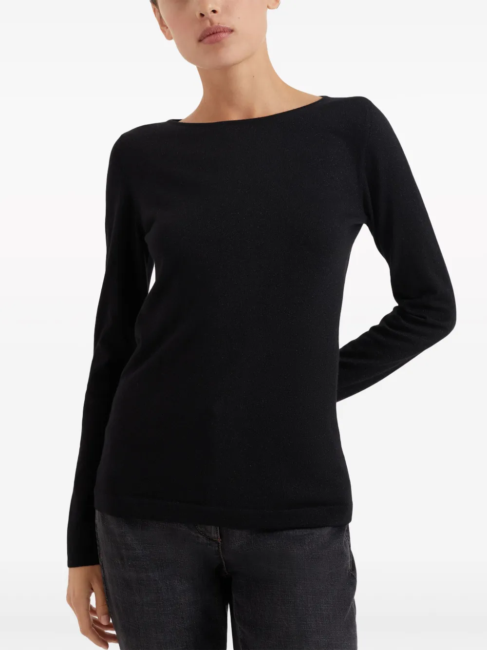 Brunello Cucinelli Round Neck Jumper In Black