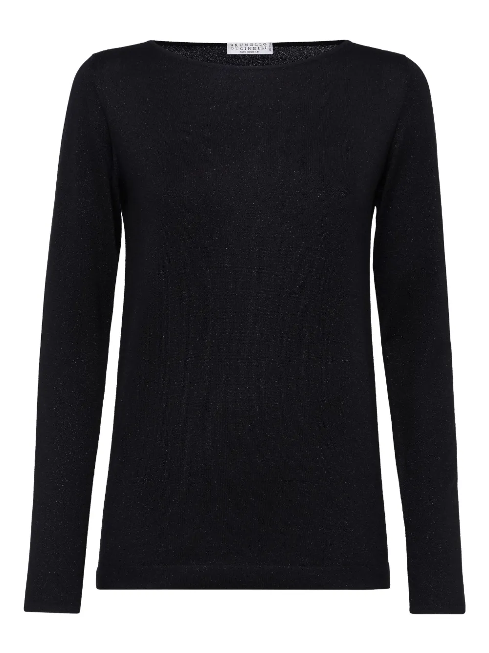 Brunello Cucinelli cashmere-blend boat-neck jumper | Black | Image 1