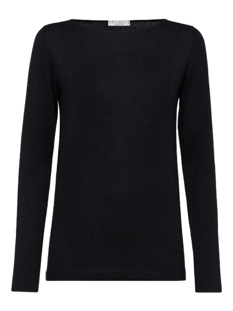 Brunello Cucinelli cashmere-blend boat-neck jumper