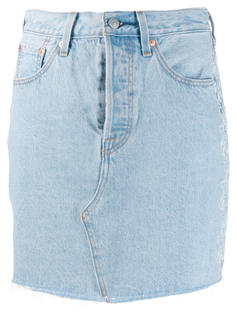 фото Levi's джинсовая юбка с цветочной вышивкой