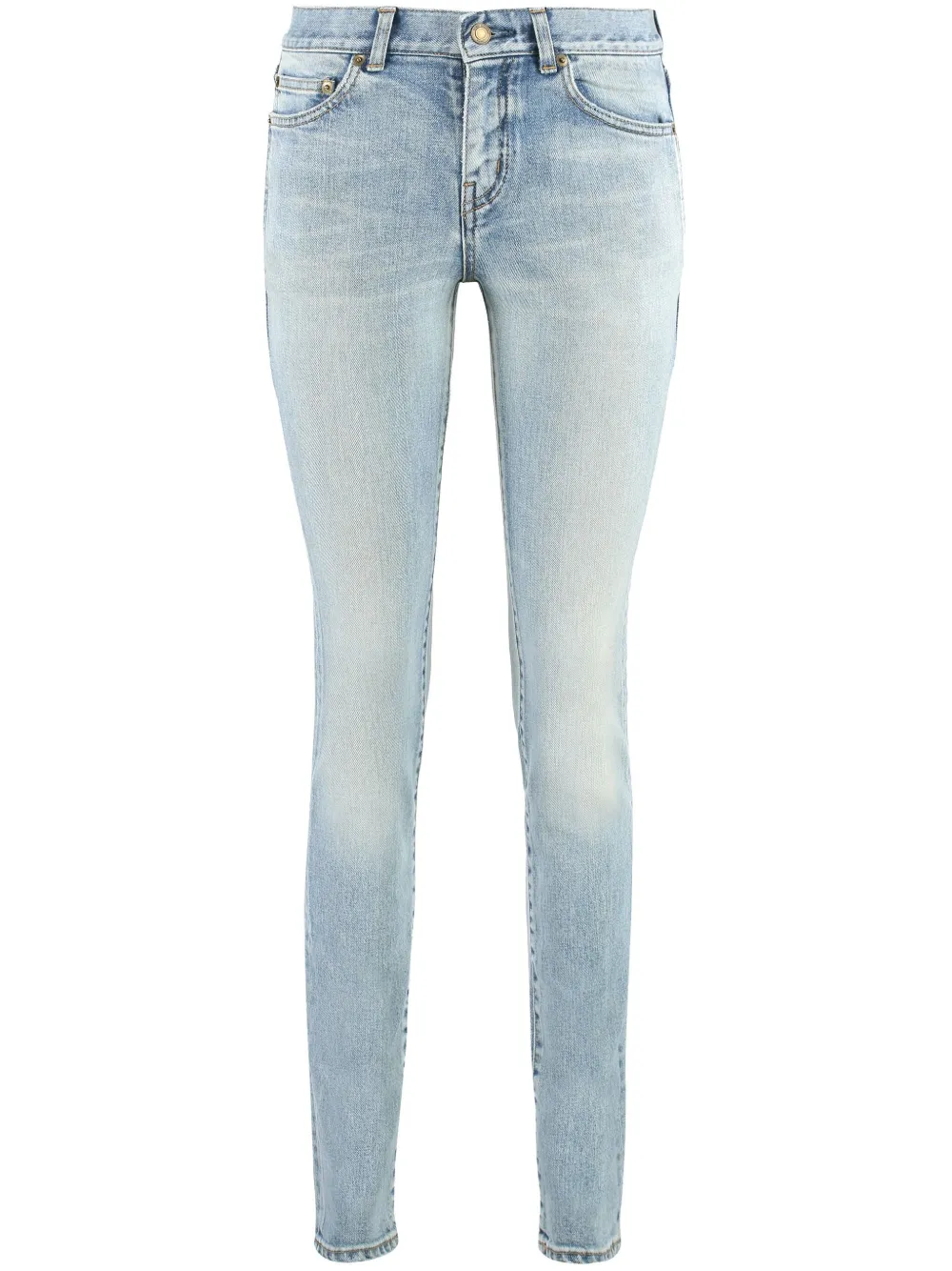Saint Laurent Tief sitzende Skinny-Jeans - Blau