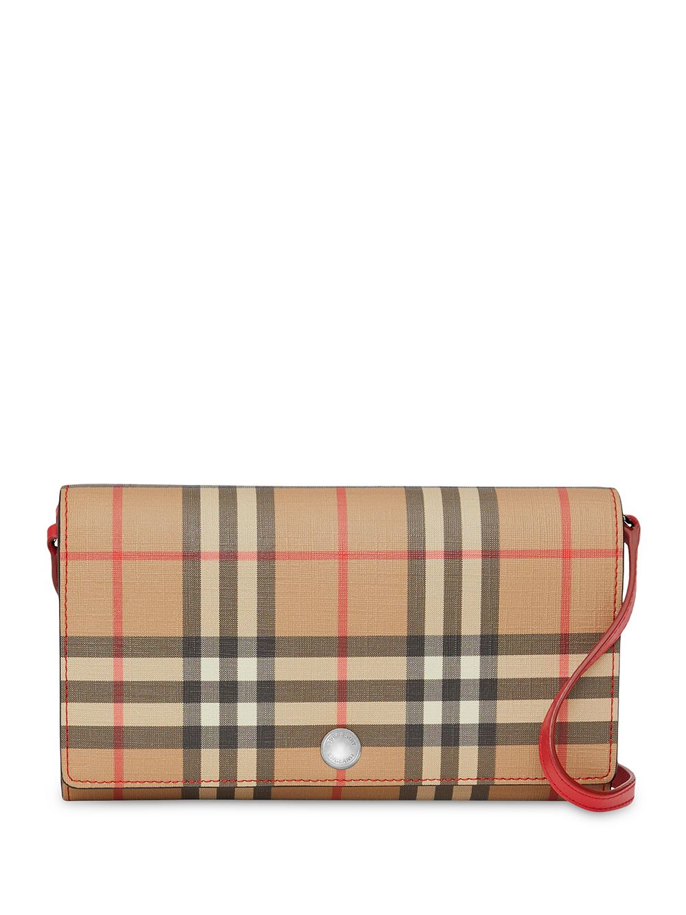 фото Burberry кошелек в клетку vintage check со съемным ремешком