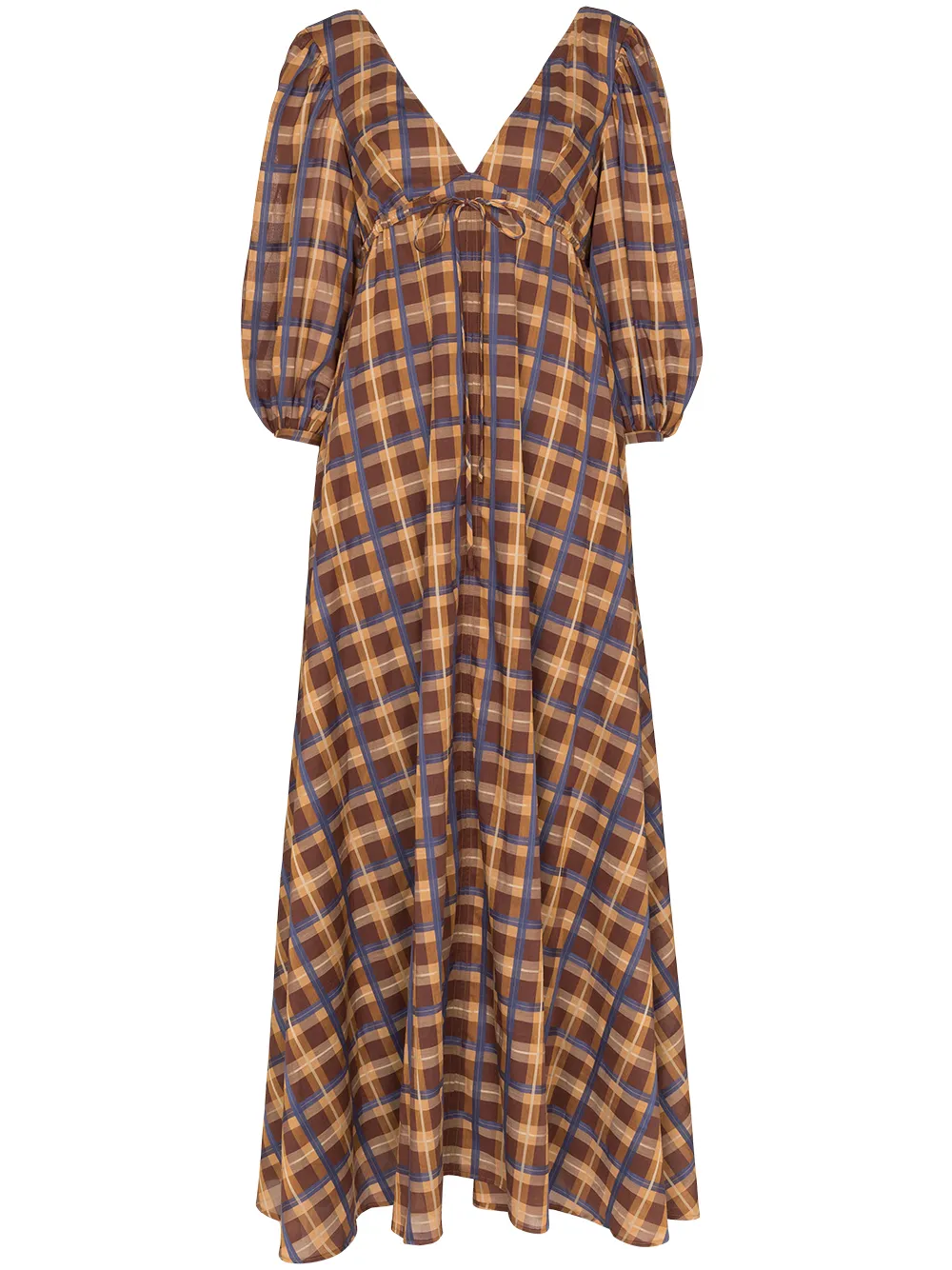 Staud Dresses plaid V-neck maxi dress