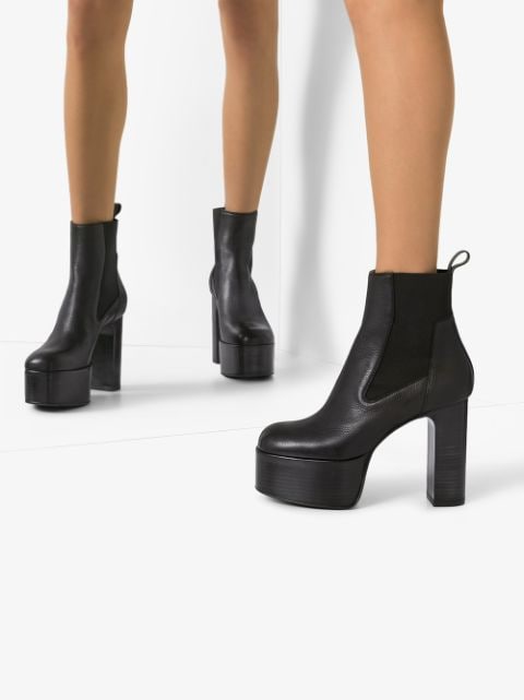 Shop black Rick Owens Kiss 125mm ankle boots with Express Delivery ...