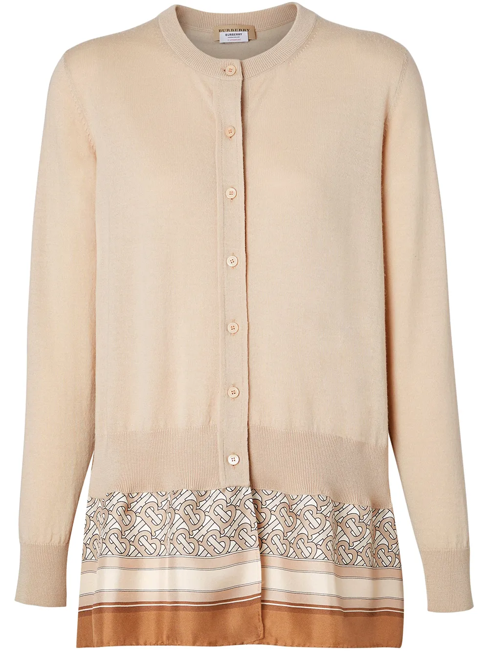 burberry print cardigan