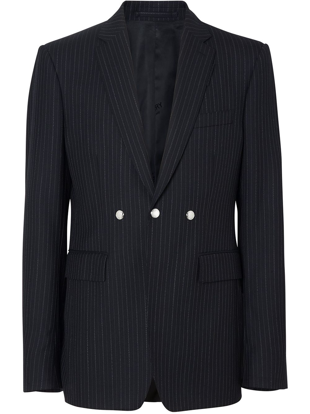 Burberry English Fit Triple Stud Pinstriped Wool Tailored Jacket AW19 ...