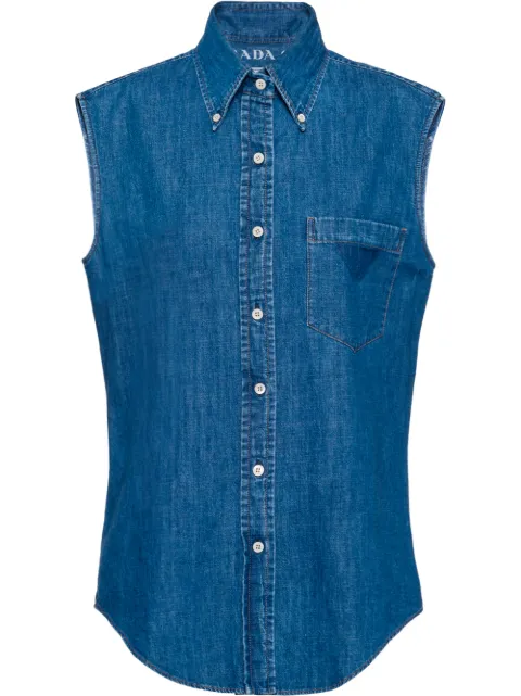 prada denim shirt