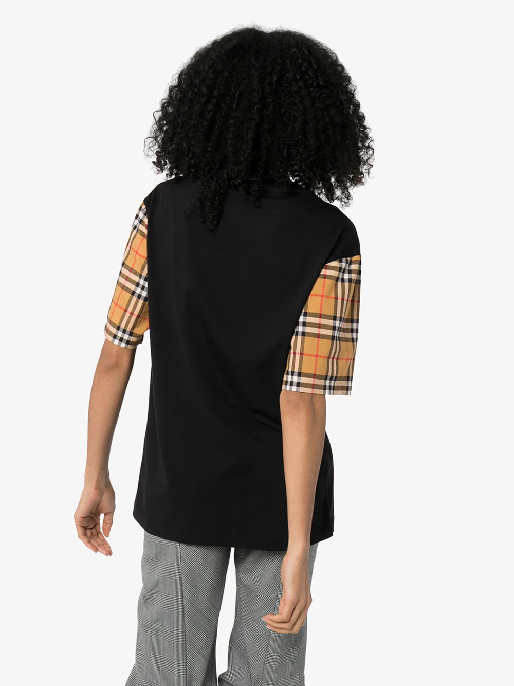 BURBERRY VINTAGE CHECK OVERSIZED T-SHIRT,801489514063414