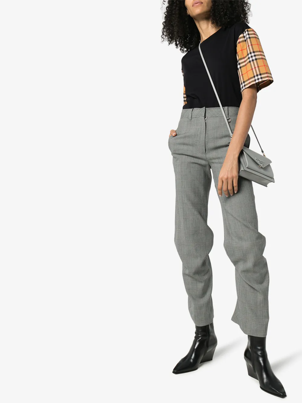 BURBERRY VINTAGE CHECK OVERSIZED T-SHIRT,801489514063414