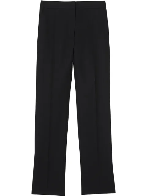 Burberry Satin Stripe Detail Wool Tailored Trousers