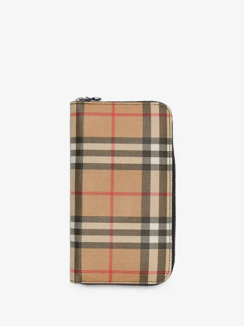 Burberry Vintage-Check zip-around wallet