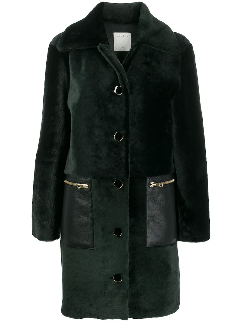 sandro green coat