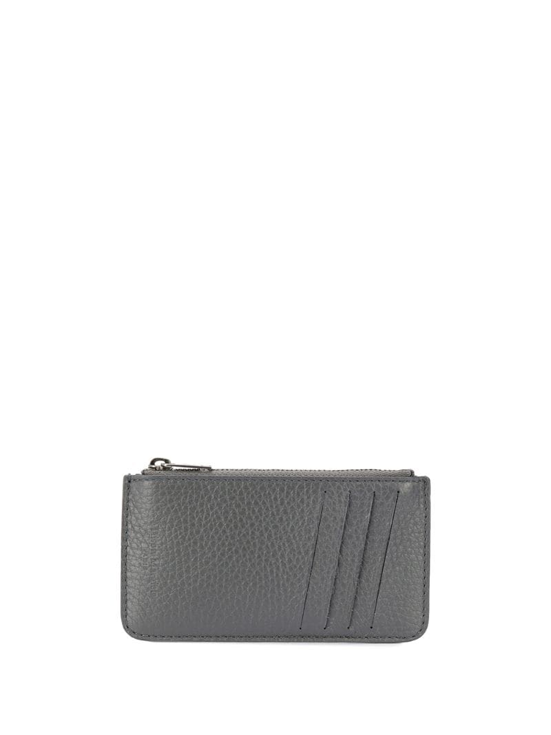 Maison Margiela Zipped Card Holder In Grey