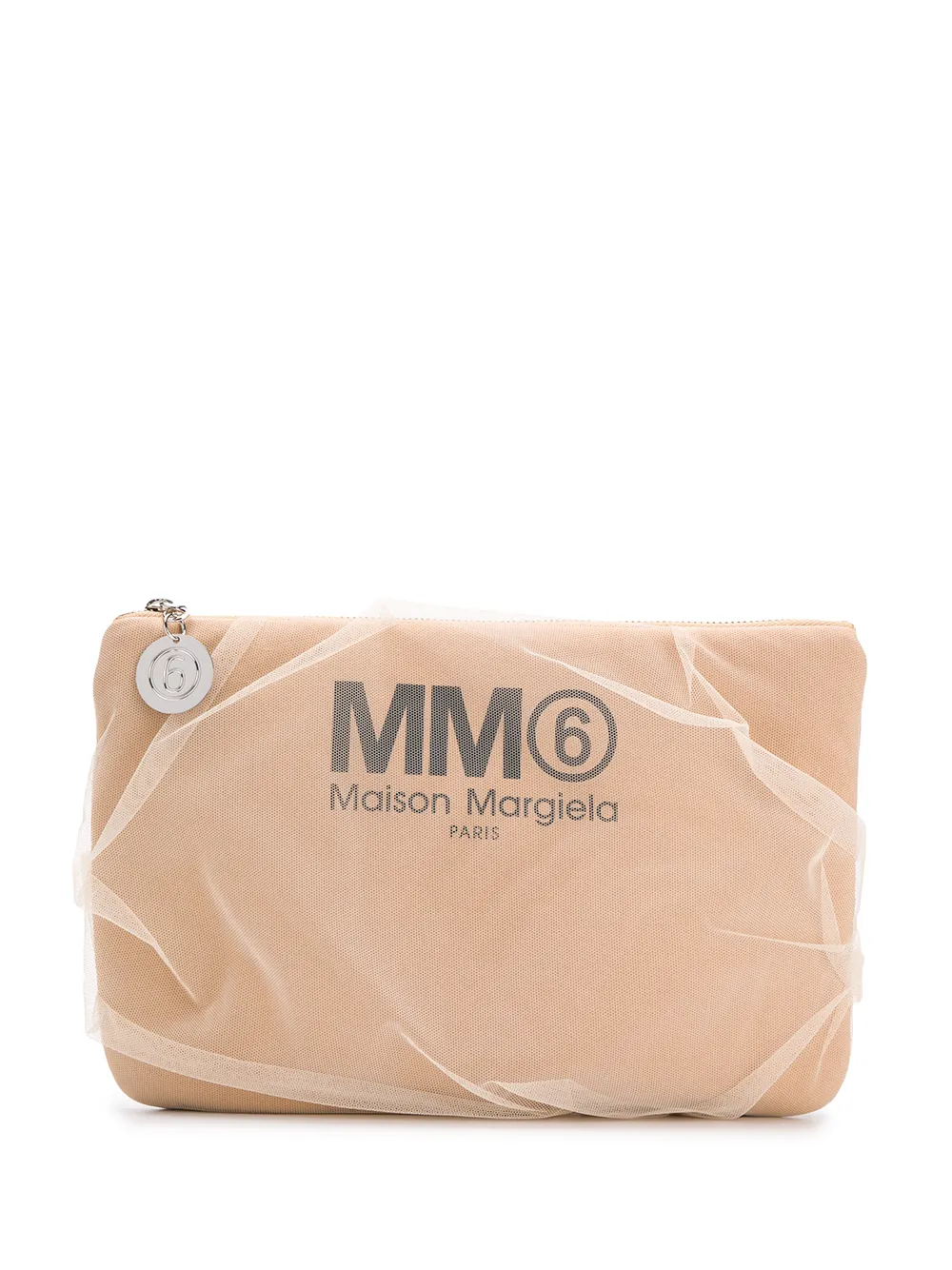 MM6 Maison Margiela Clutch mit Tüll - Nude
