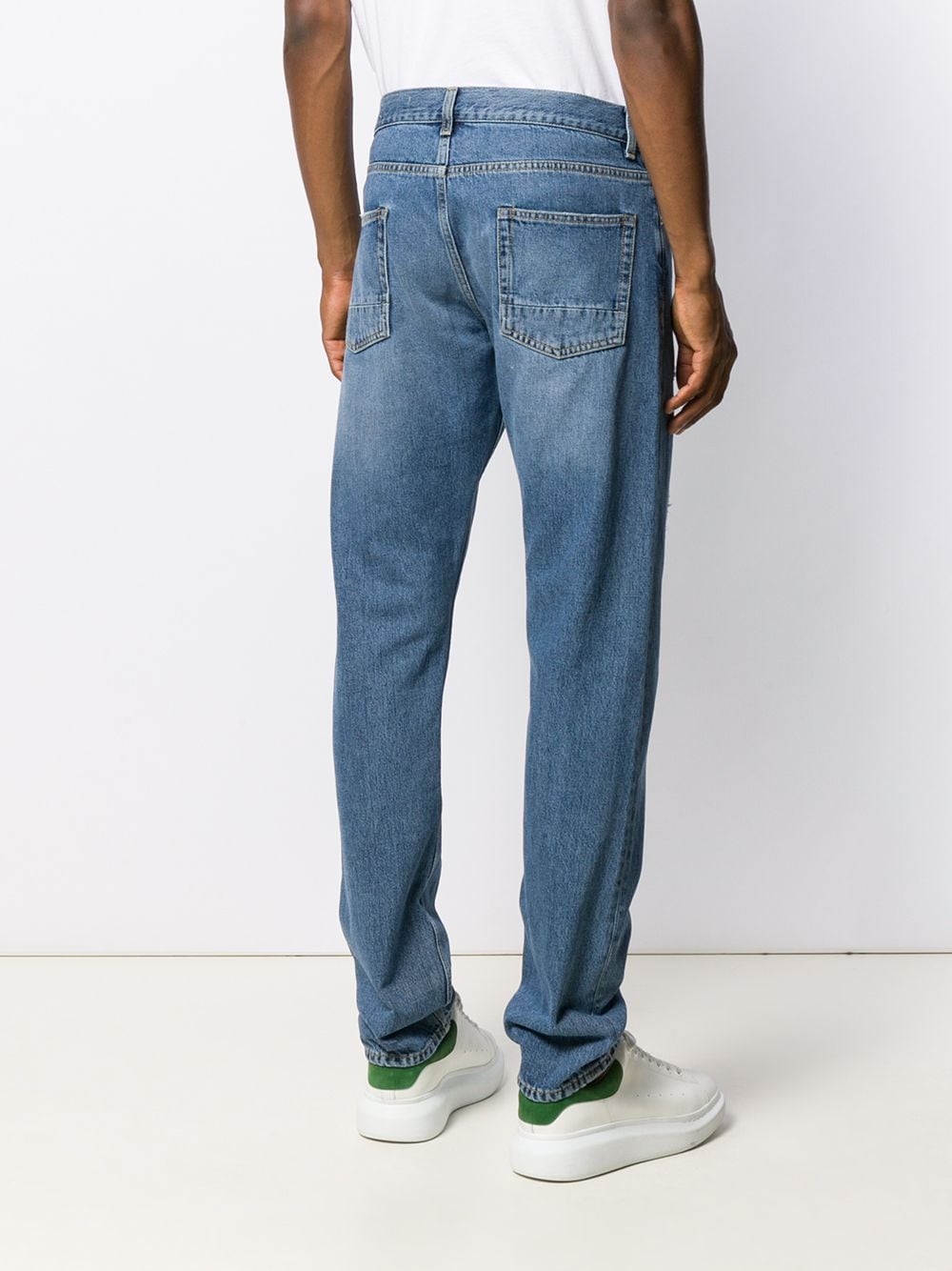 фото Alexander McQueen джинсы с клетчатыми вставками