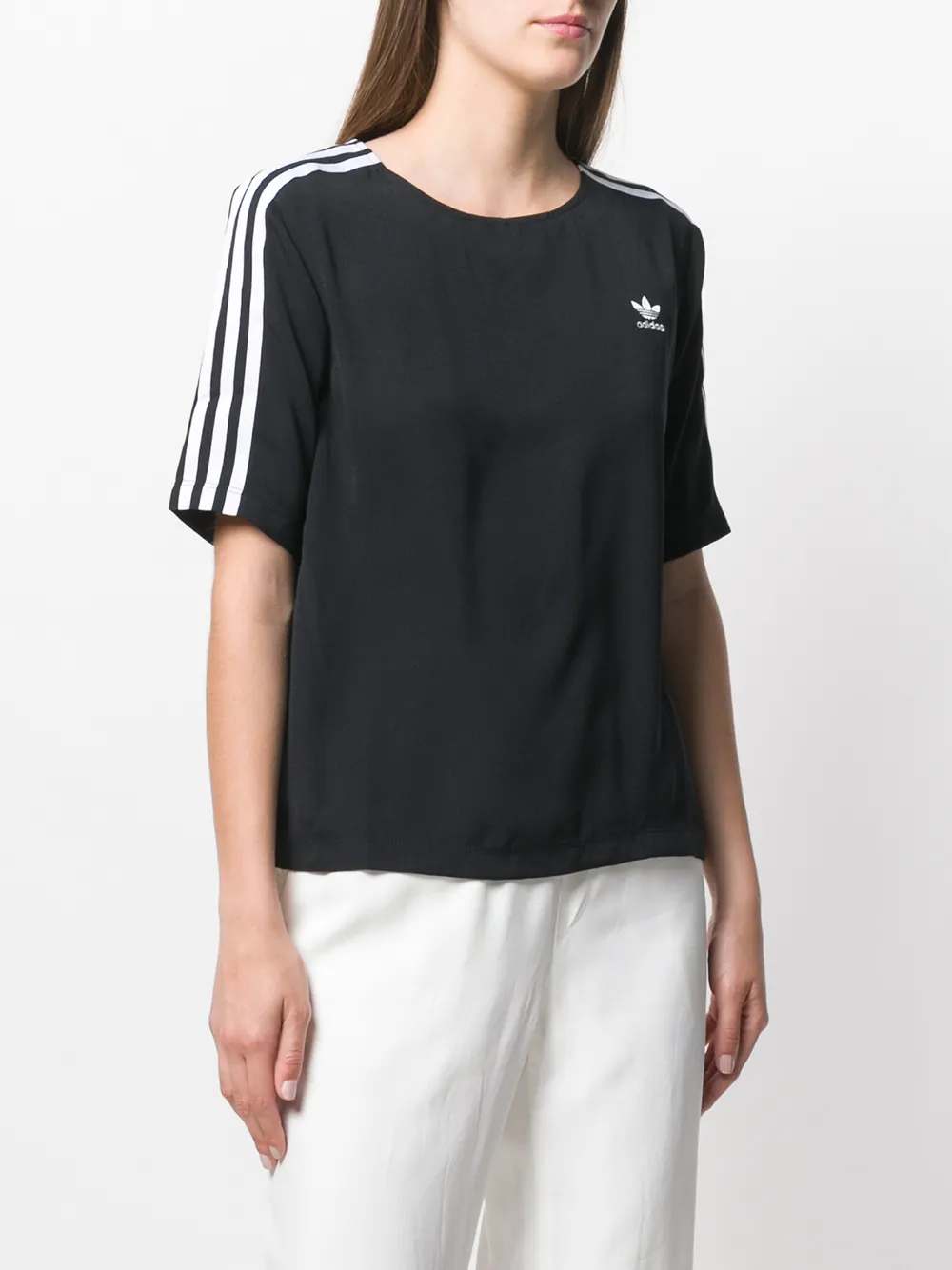 adidas T-shirt met drie strepen Zwart
