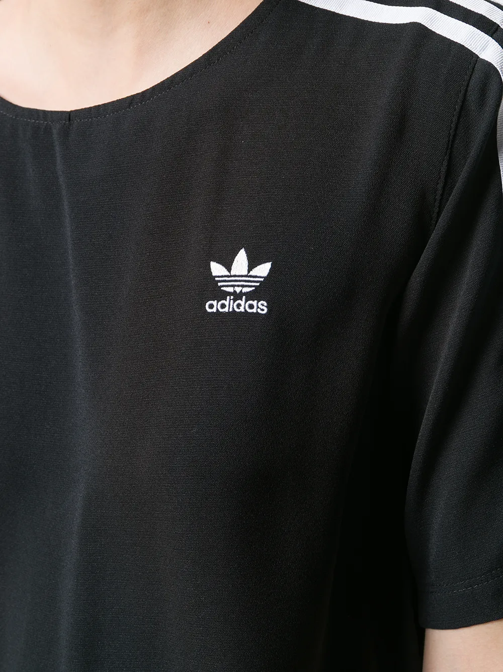 adidas T-shirt met drie strepen Zwart