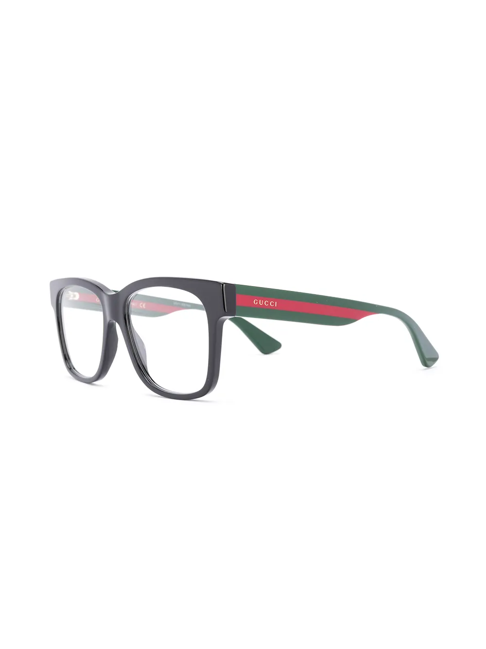 Gucci Eyewear Zonnebril met rechthoekig montuur Zwart