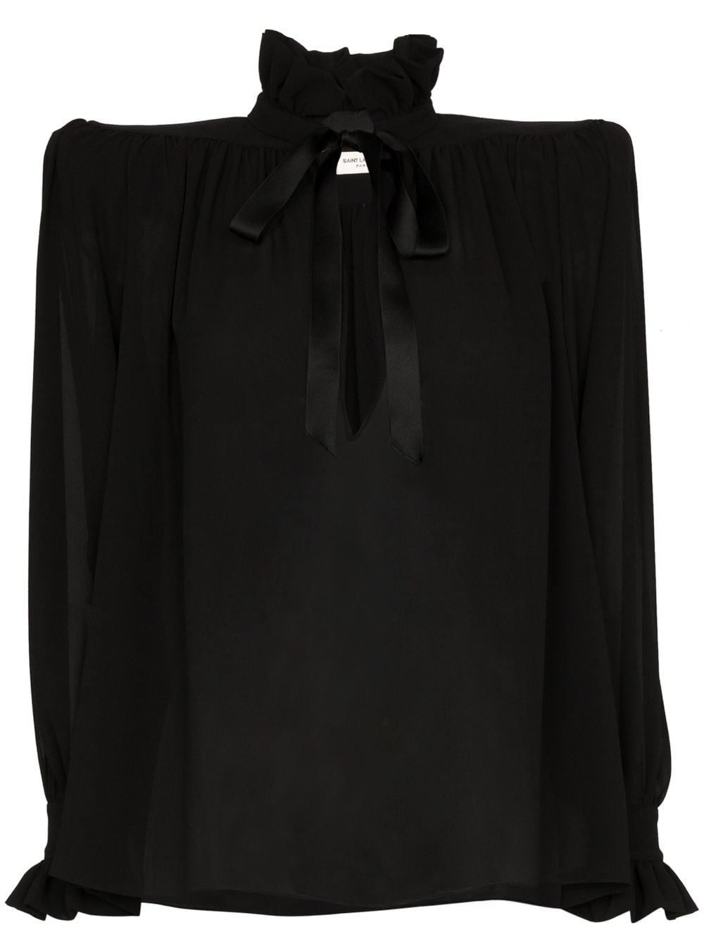 фото Saint Laurent блузка с объемными плечами