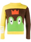 Walter Van Beirendonck Pre-Owned 1996/97s Wonderland intarsia frog jumper - Yellow