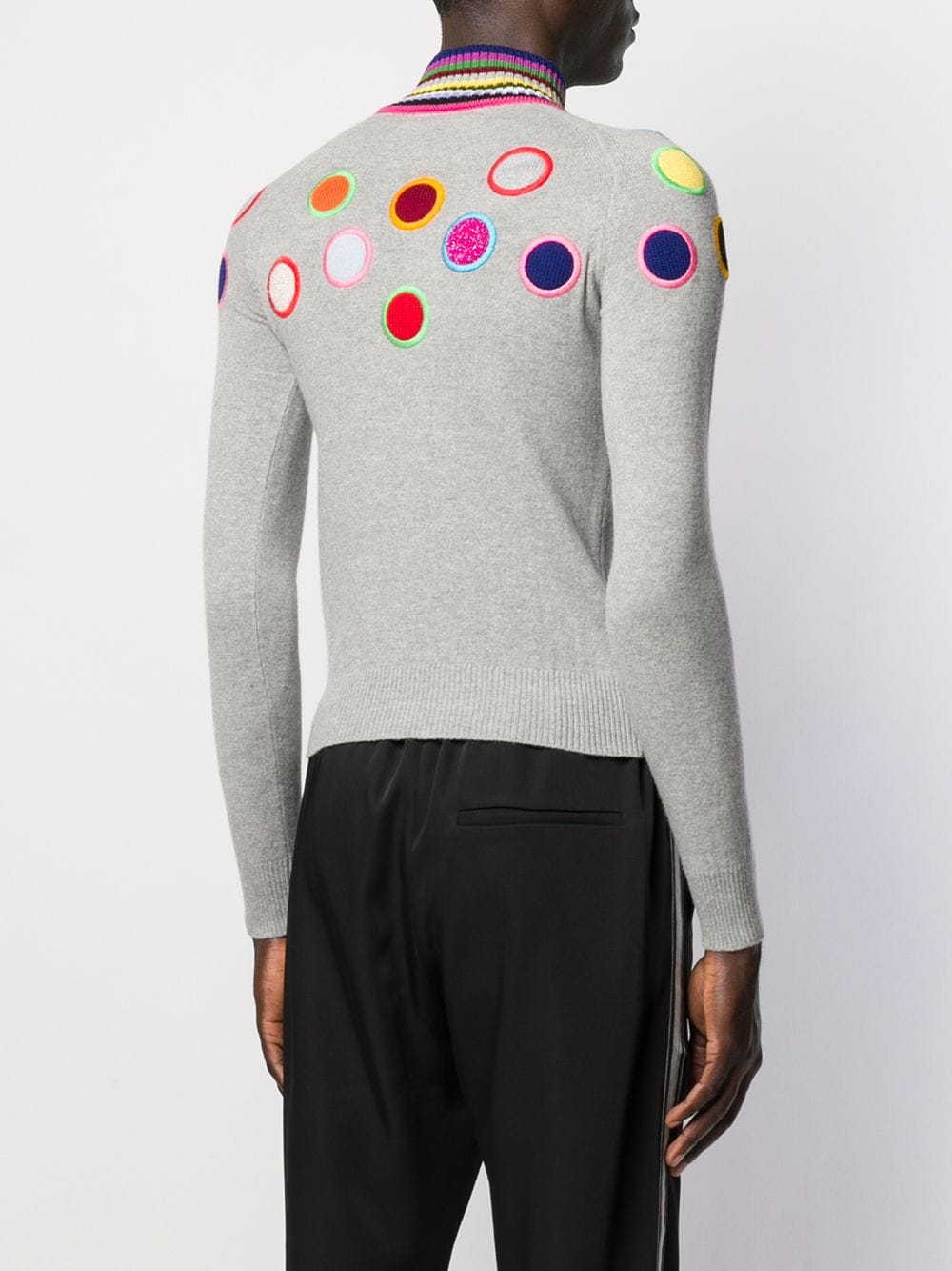 Pre-owned Walter Van Beirendonck 2010/11's Take A W-ride Circle Embroidery Jumper In Grey