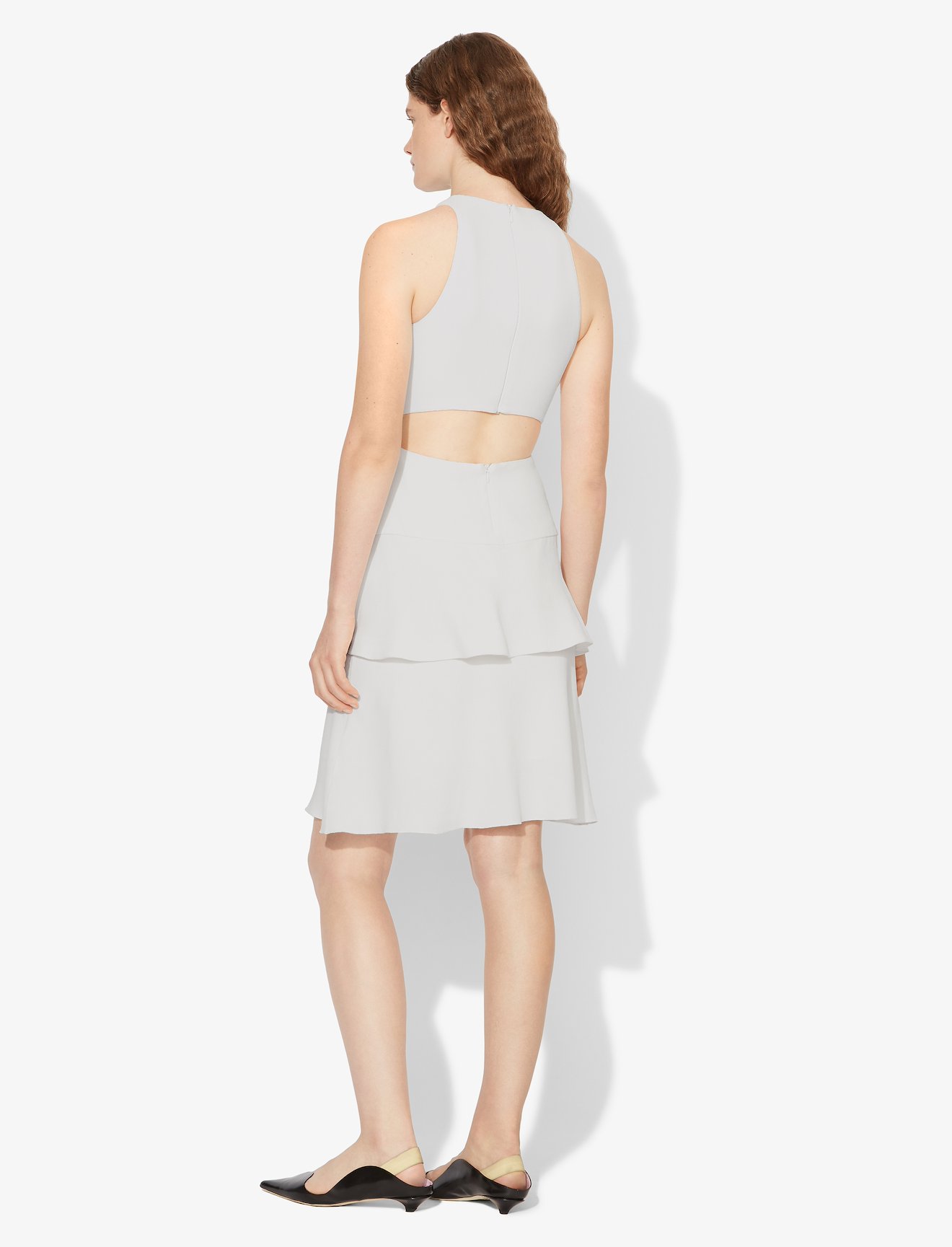 Crepe Cut Out Tie Dress #2
