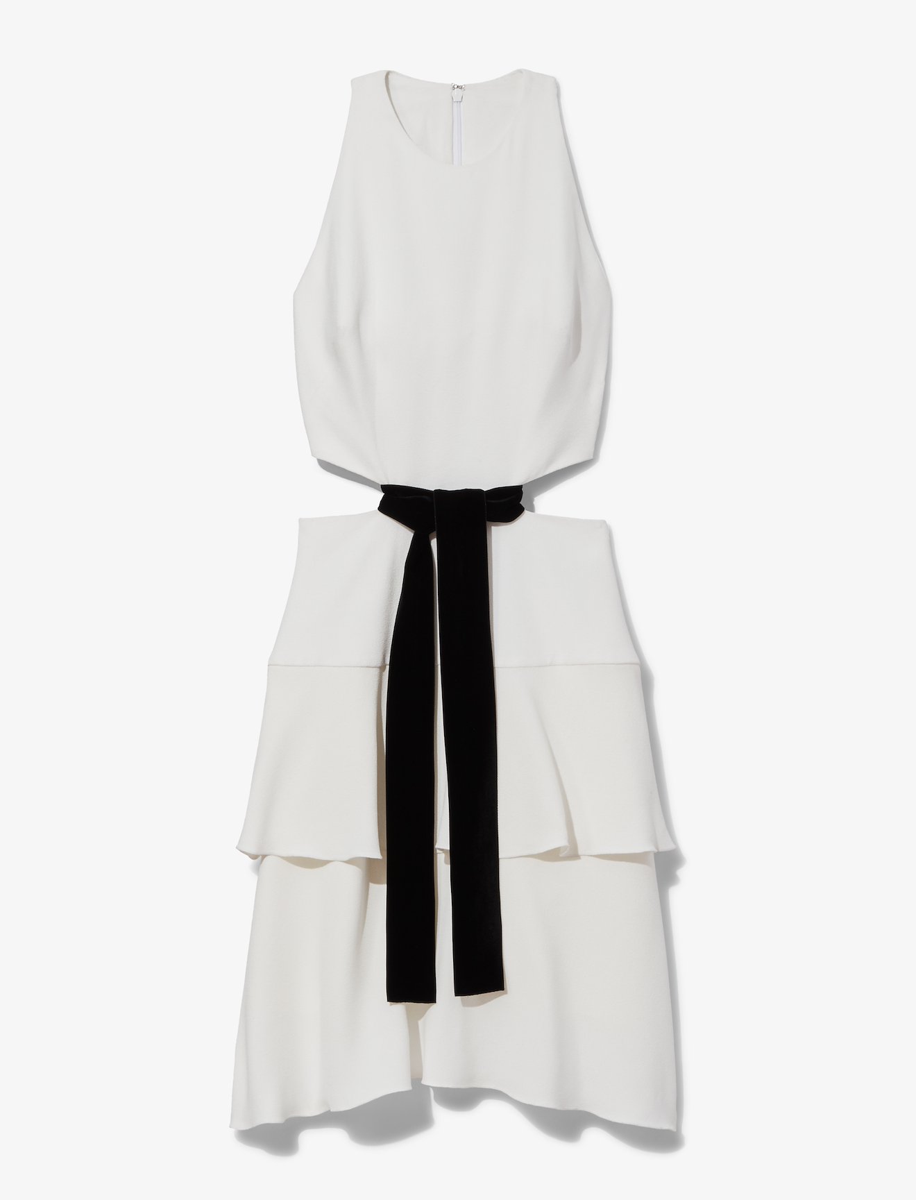 Crepe Cut Out Tie Dress #4