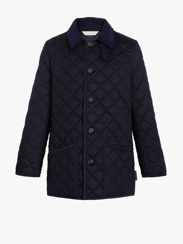 WAVERLY Navy Quilted Wool jacket | GQ-1001 | Mackintosh